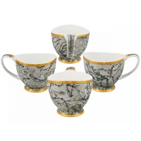 Filiżanka Big Vanessa Carmani 350ml ze spodkiem - V. van Gogh, Kwitnący migdałowiec szary - 3